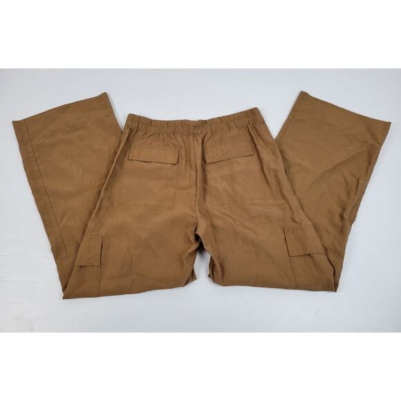 NWT Vince V967422108 Brown Nile Mid Rise Fluid‎ Cargo Wide Leg Pants Womens 8 - Picture 7 of 9
